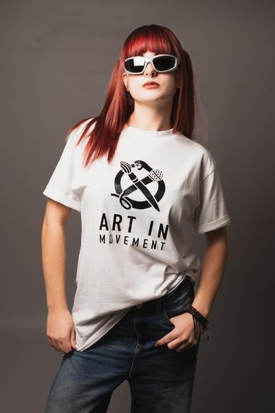 T - SHIRT ARTINMOVEMENT bianca