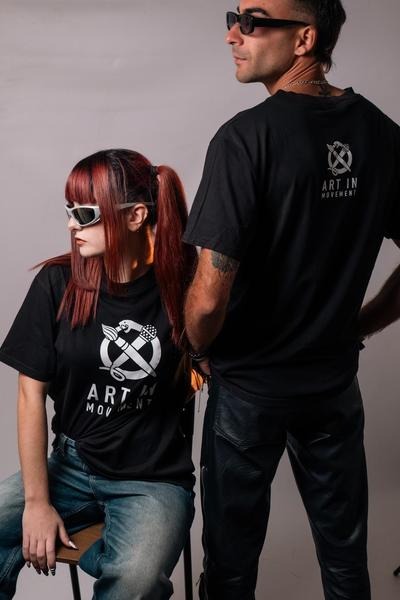 T - SHIRT ARTINMOVEMENT nera