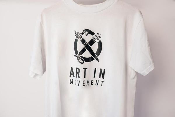 T - SHIRT ARTINMOVEMENT bianca