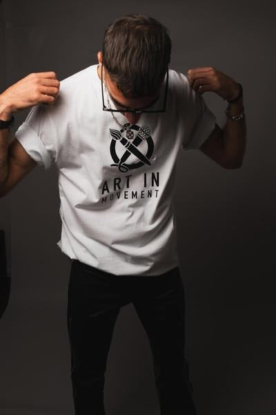 T - SHIRT ARTINMOVEMENT bianca