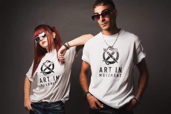 T - SHIRT ARTINMOVEMENT bianca