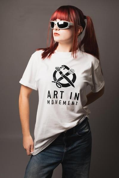 T - SHIRT ARTINMOVEMENT bianca
