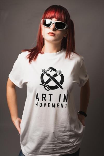 T - SHIRT ARTINMOVEMENT bianca