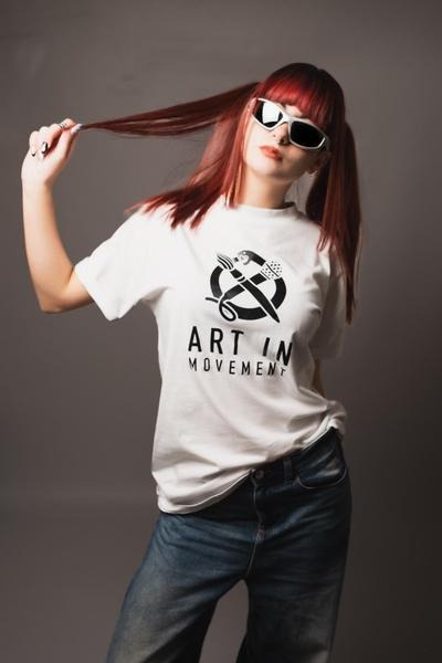T - SHIRT ARTINMOVEMENT bianca